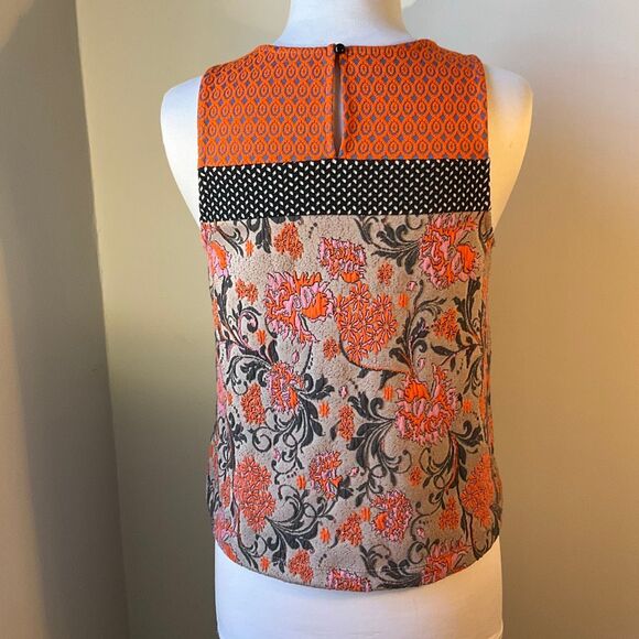 Meadow Rue by Anthropologie, Small, Poppy Jacquard Tank. Grannycore - Picture 9 of 16